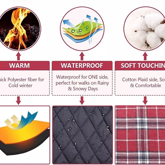 XSmall-Dog Waterproof/ Windproof Reversible Jacket - Picture 8 of 9